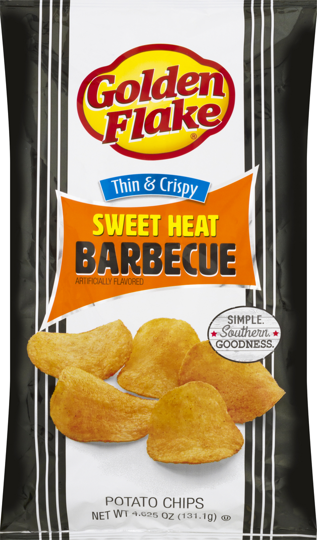 Golden Flake Thin & Crispy Sweet Heat Barbecue Potato Chips