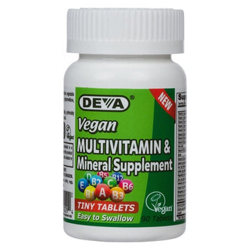 Vegan Tiny Tab Multivitamin & Mineral 90 Tabs By Deva Vegan 