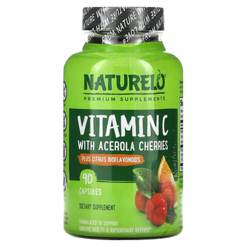 NATURELO, Vitamin C with Acerola Cherries Plus Citrus Bioflavonoids