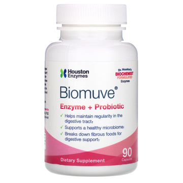 Houston Enzymes, Biomuve, Enzyme + Probiotic Capsules