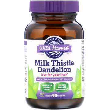 Oregon's Wild Harvest, Milk Thistle Dandelion Gelatin Capsules