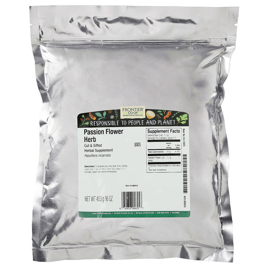 Frontier Co-Op, Cut & Sifted Passion Flower Herb,(453 G)