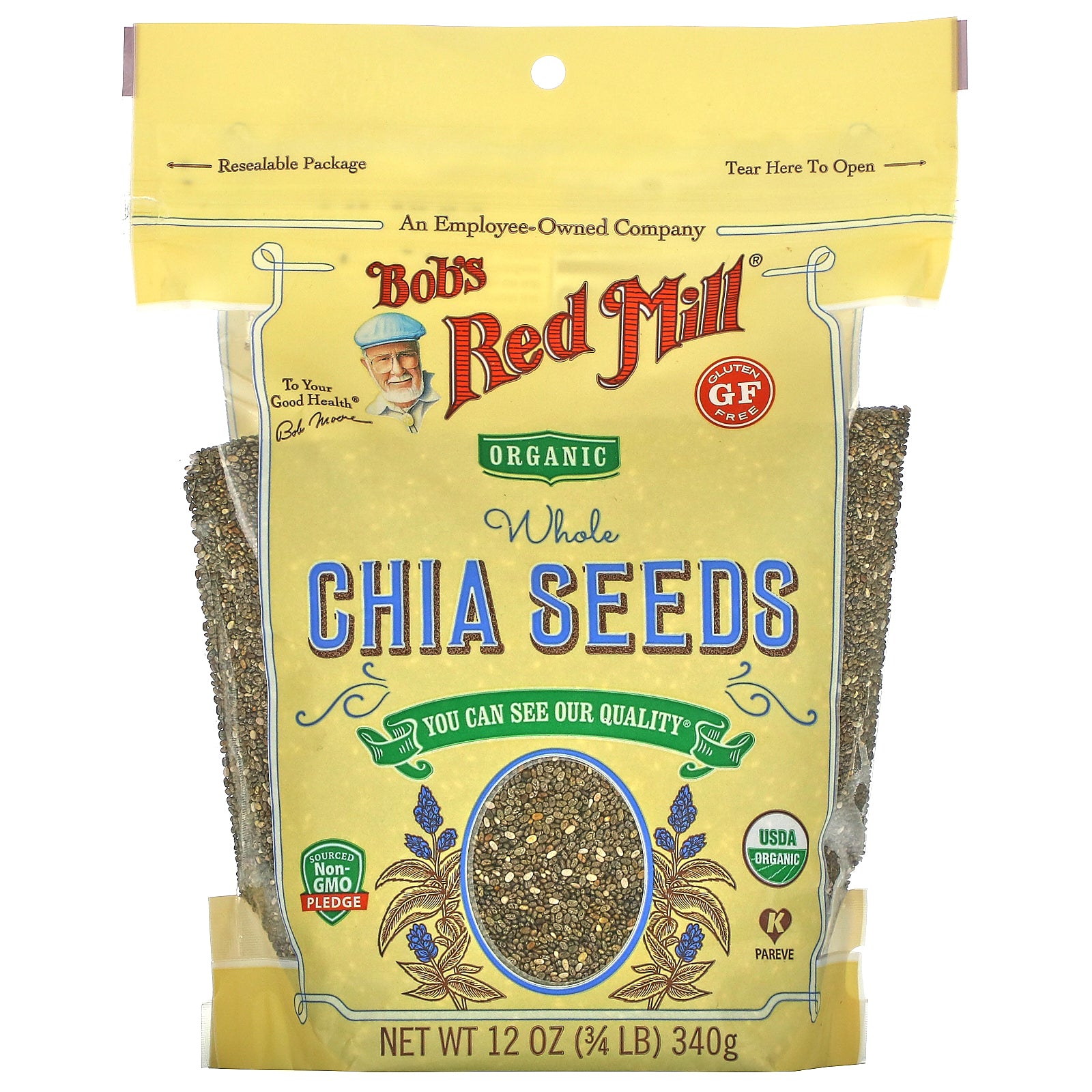 Bob's Red Mill, Organic Whole Chia Seeds (340 g)