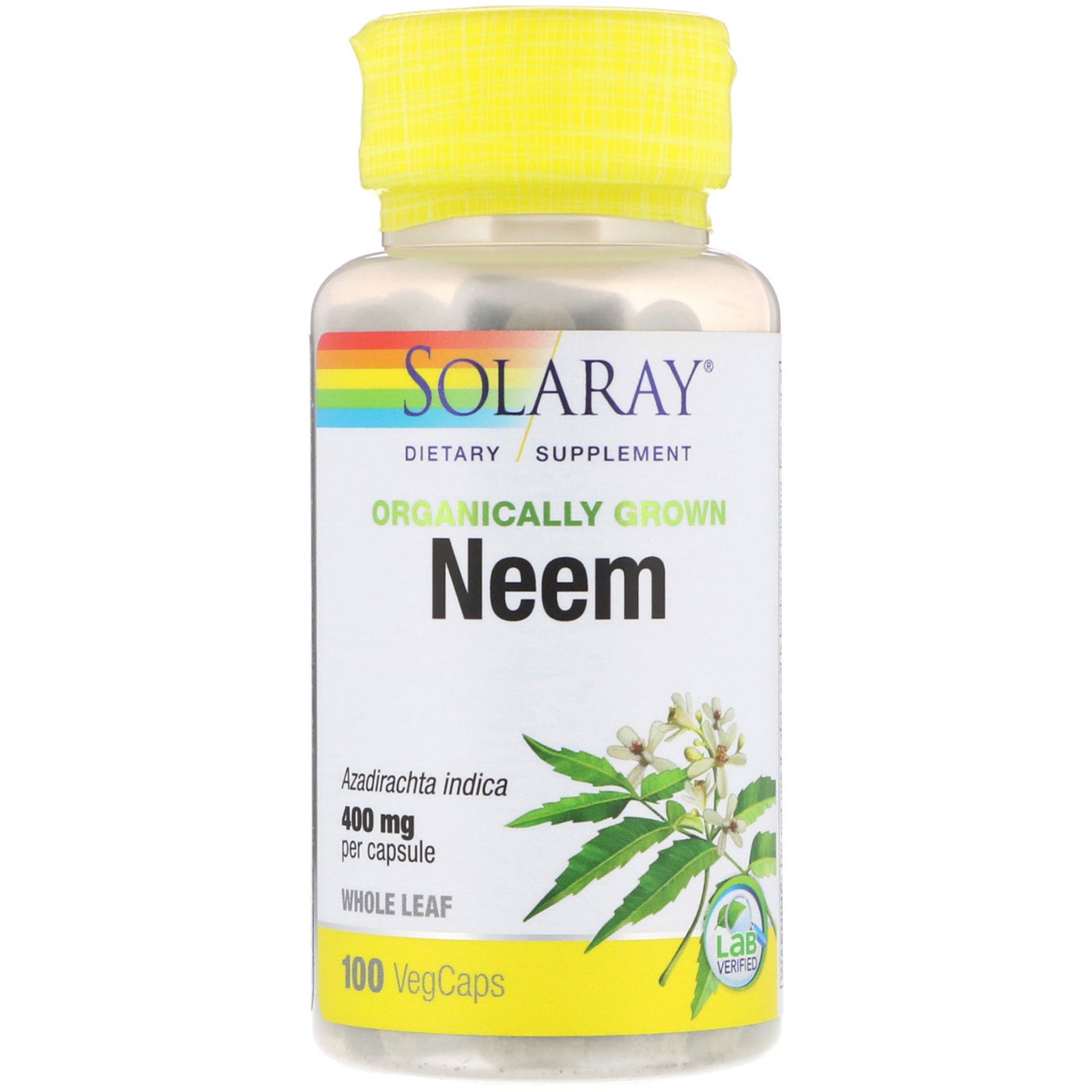 Solaray, Organically Grown Neem, 400 mg, VegCaps