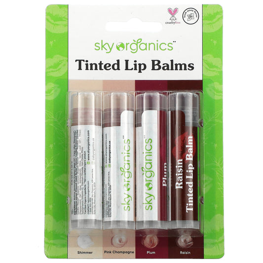 Sky Organics, Tinted Lip Balms,  0.15 oz (4.25 g) Each