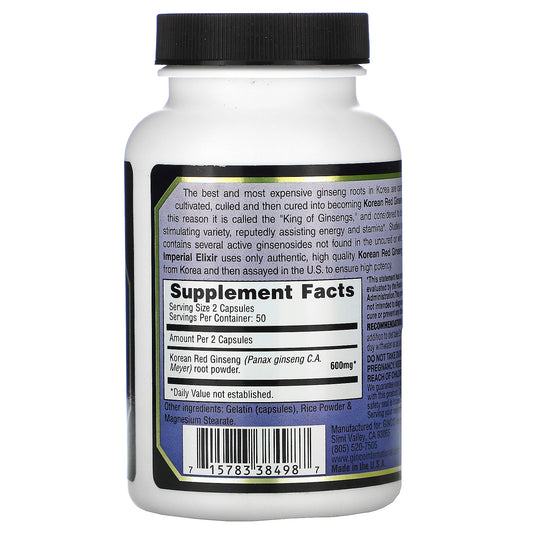 Imperial Elixir, Korean Red Ginseng,  Capsules