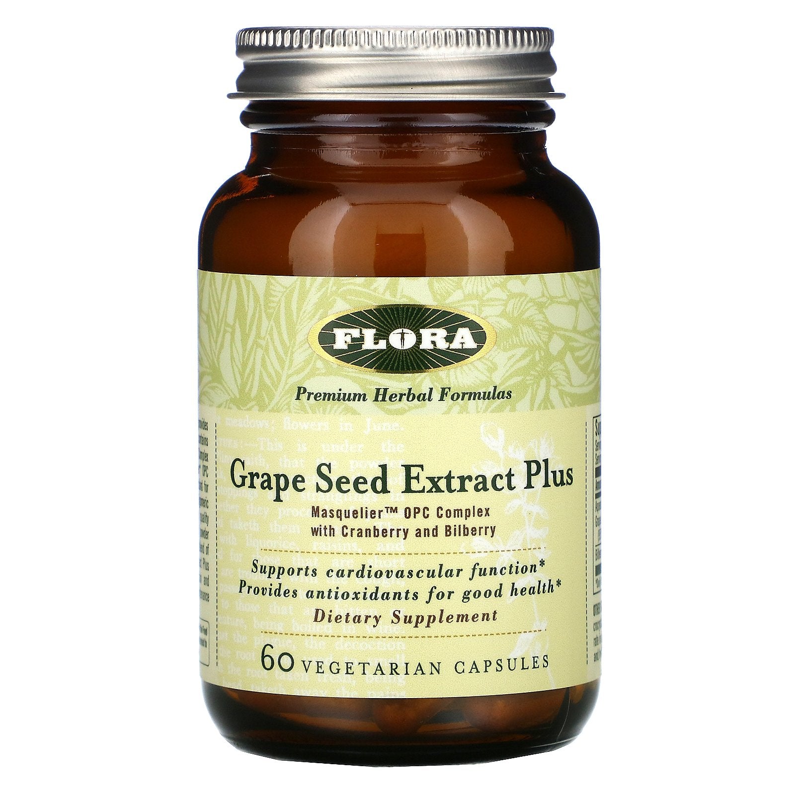 Flora, Grape Seed Extract Plus Vegetarian Capsules