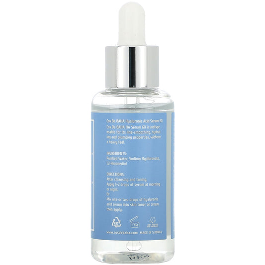 Cos De BAHA, HS, Hyaluronic Acid Serum (60 ml)