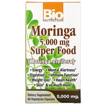 Bio Nutrition, Moringa Super Food, 5,000 mg Vegetable Capsules