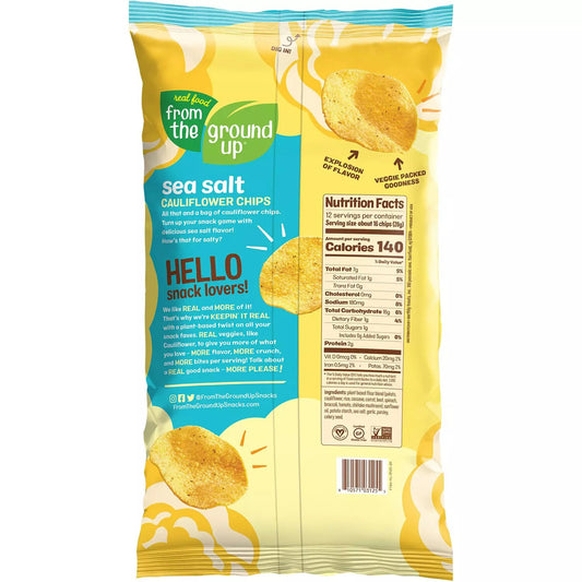 Real Food From The Ground Up Cauliflower Sea Salt Chips