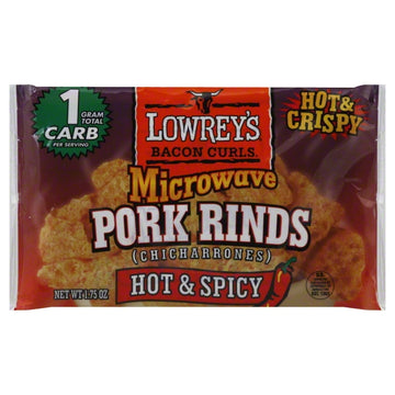 Lowrey's Bacon Curls Hot & Spicy Microwave Pork Rinds