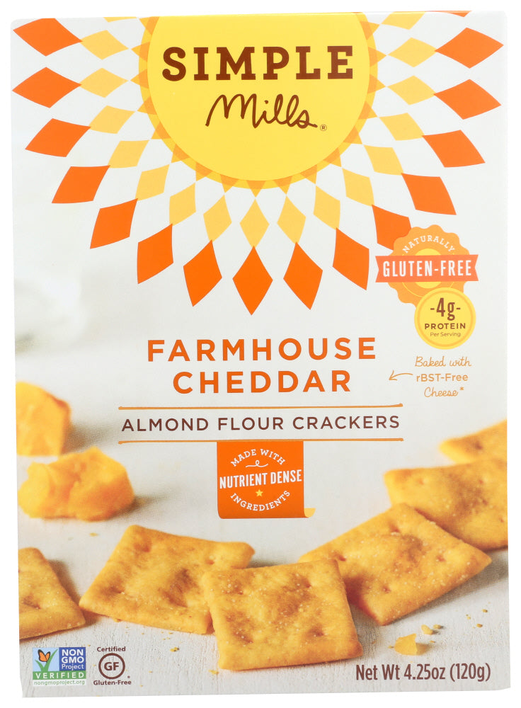 Simple Mills Crackers, Farmhouse Cheddar, Almond Flour