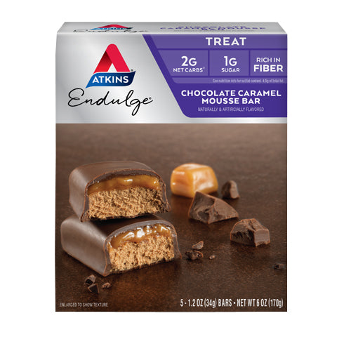 Endulge Bars Chocolate Caramel Mousse 5/1.2 oz By Atkins