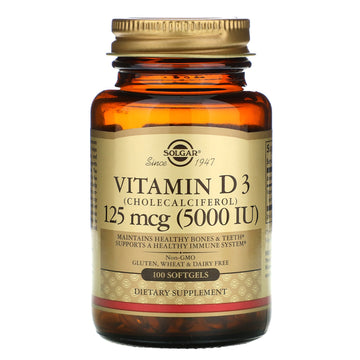 Solgar, Vitamin D3 (Cholecalciferol), 125 mcg (5,000 IU)