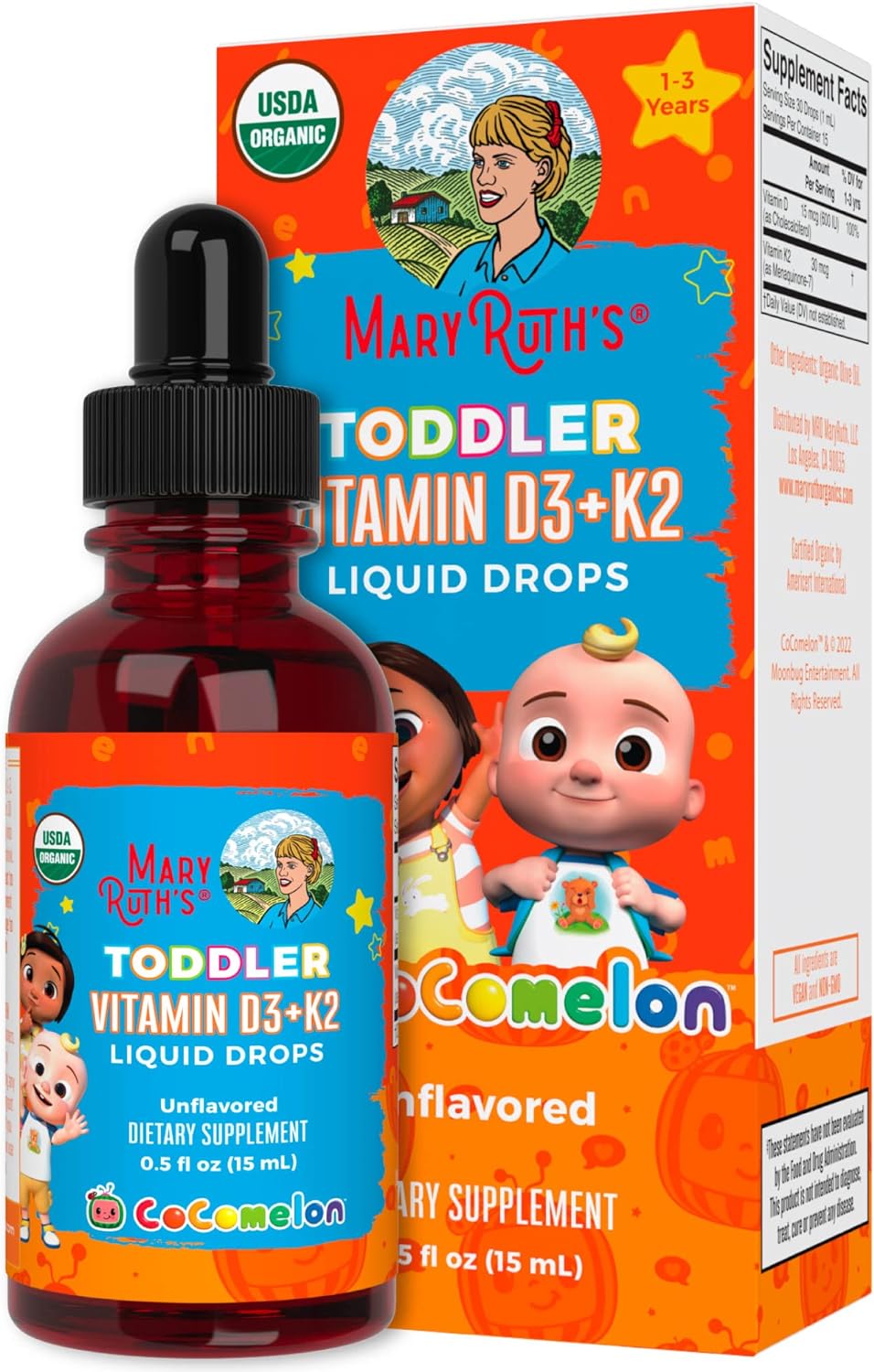 USDA Organic Cocomelon Elderberry Syrup for Toddlers & Cocom