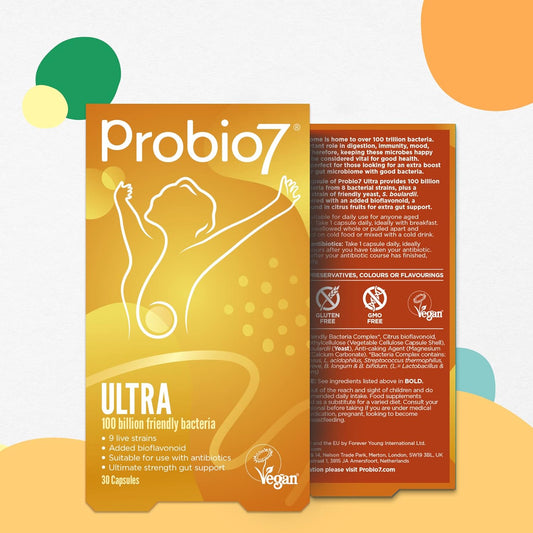 Probio7 Ultra | 100 Billion CFU | Bioflavonoid | Digestive Health | fo20 Grams