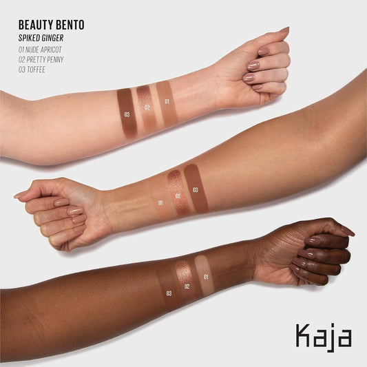 Kaja Beauty Bento Collection - Bouncy Eyeshadow Trio | Warm Honey Tones, Travel Size, 10 Spiked Ginger, 2019 Allure Best of Beauty Award, 0.03