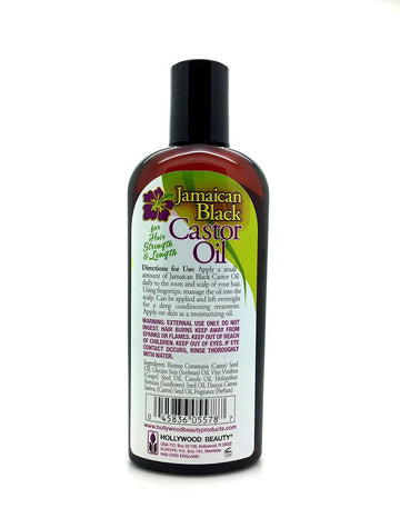 Hollywood Beauty jamaican black castor oil 8 fluid ounce, Black, 8 Fl Oz