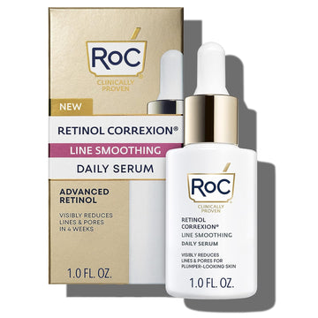 RoC Retinol Correxion Pore Refining Line Smoothing Serum, Daily Anti-Aging Wrinkle Treatment with Squalane, Skin Care for Fine Lines, Dark Spots, Post-Acne Marks, 1