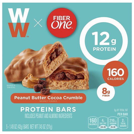  Fiber One Weight Watchers Chewy Protein Bars, Peanut Butter