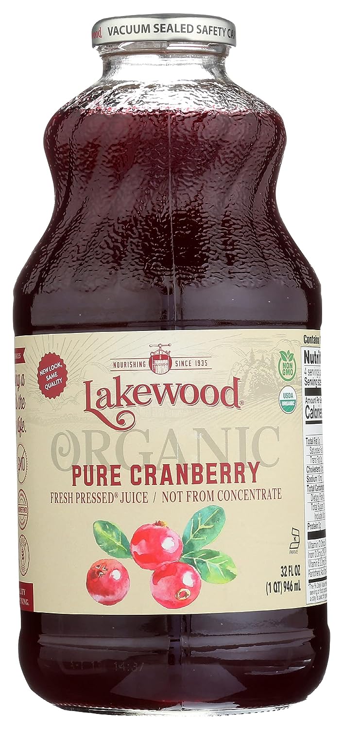 Lakewood Organic Cranberry Juice, 32 Fl Oz