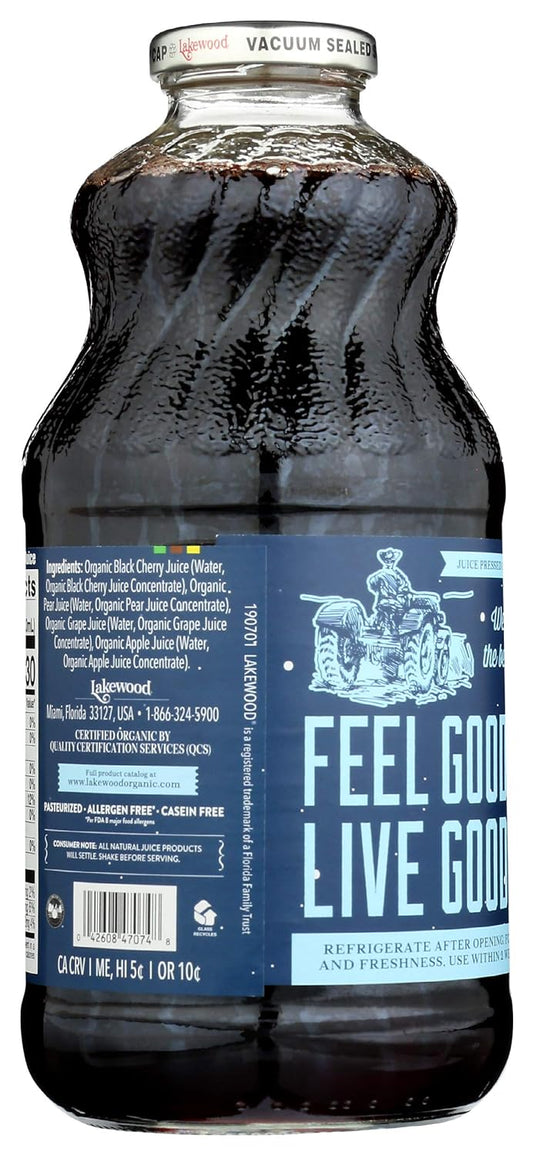 LAKEWOOD JUICE SH BLK CHERRY ORG 32OZ