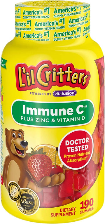 L?il Critters Immune C Daily Gummy Supplement Vitamin for Kids, for Vi
