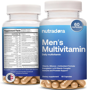 Nutradora Multivitamin for Men - Daily Men's Multivitamins & Multimine