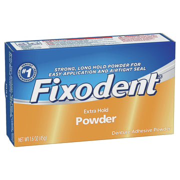 Fixodent Denture Adhesive Powder, Extra Hold - 1.6