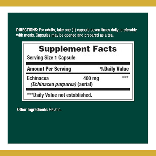 Nature's Bounty Echinacea, Herbal Supplement, Supports Immune Health,