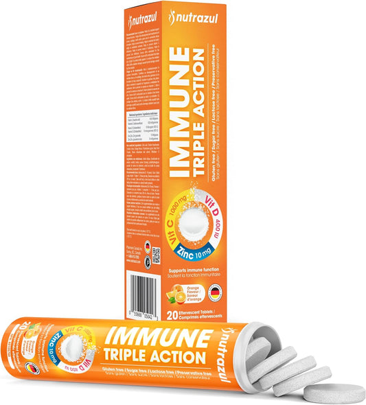 nutrazul Immune Triple Action Effervescent Tablet -1000 mg Vitamin C,