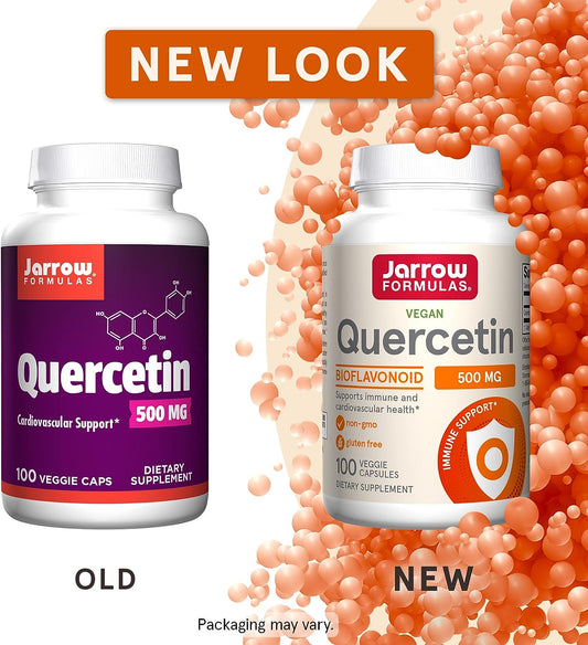 Jarrow Formulas Quercetin 500 mg - Bioavonoid - Quercetin Dietary Supplement - 100 Servings (Veggie Caps) - Supports Cellular Function, Cardiovascular Health, Immune Health & Response