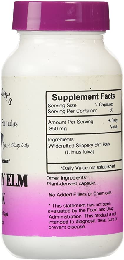 Dr. Christopher'S Slippery Elm Bark - 425 Mg Vegetarian Capsules