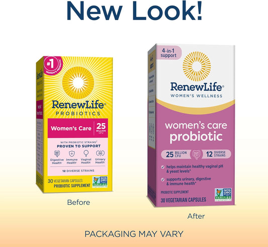 Renew Life Womens Wellness, Womens Care Probiotic, 25 B. CFU, 30 ct. Value Pack,* Pack May Vary