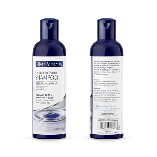 Silver Miracles Colloidal Silver Shampoo With Tea Tree Essen