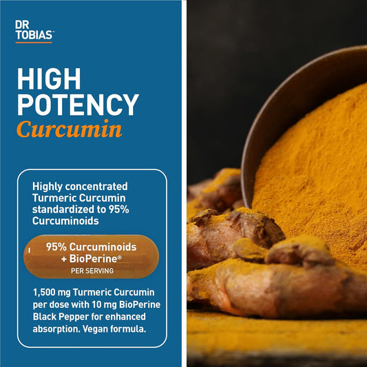 Dr. Tobias Turmeric Curcumin Supplement with BioPerine & Black Pepper,