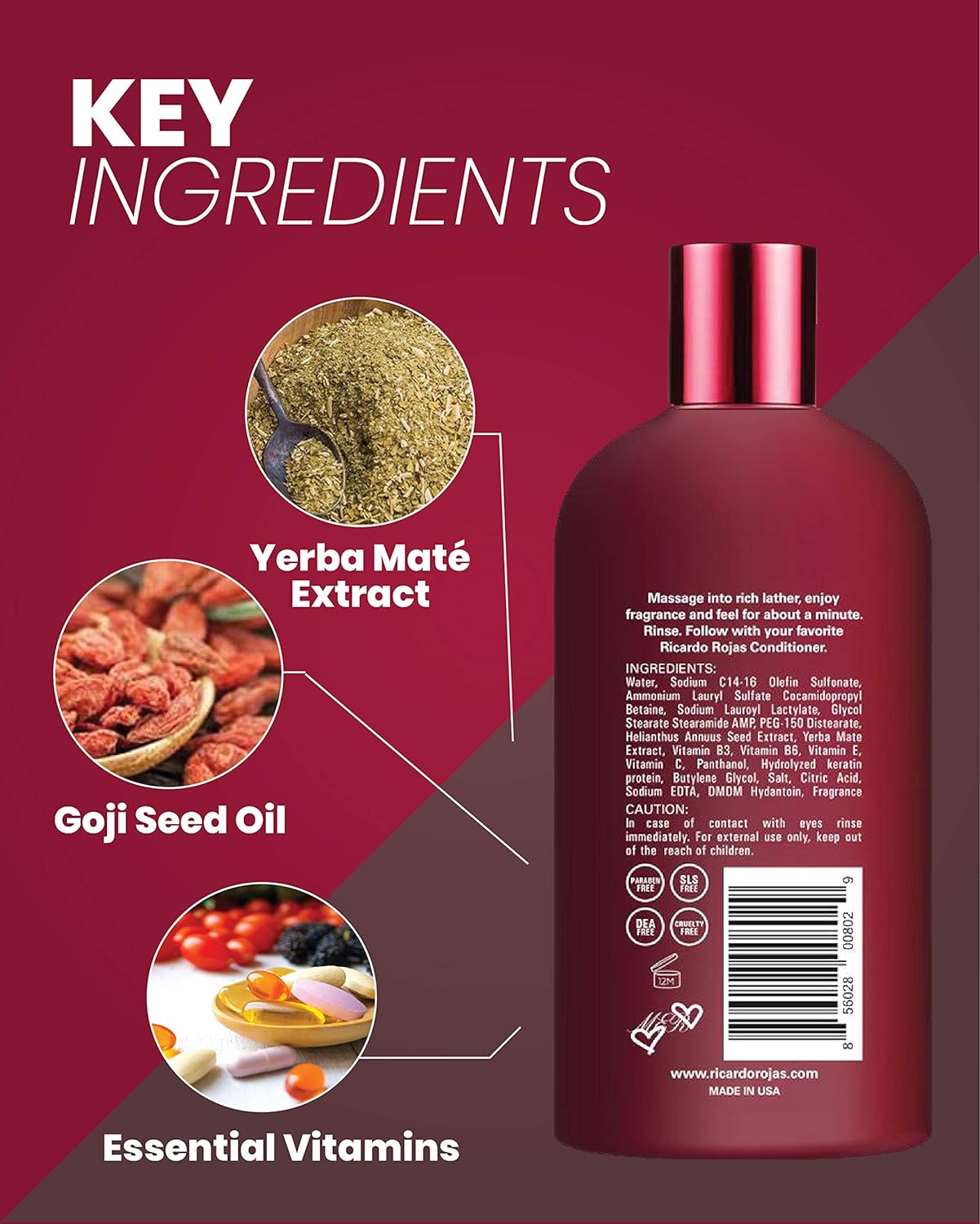Ricardo Rojas Haircare Goji Ultra Volume Shampoo | Antioxida