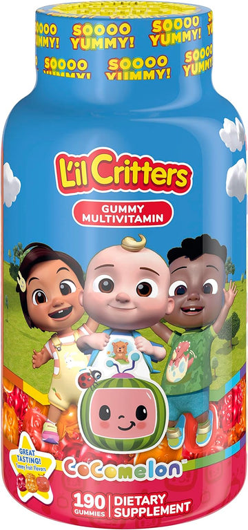 Lil Critters Cocomelon Daily Gummy Multivitamin For Kids, 190 Gummies