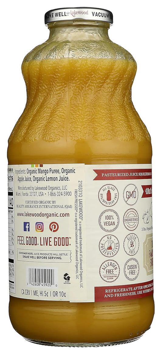 Lakewood Organic Mango Juice Blend, 32-Ounce Bottles (Pack of 6)