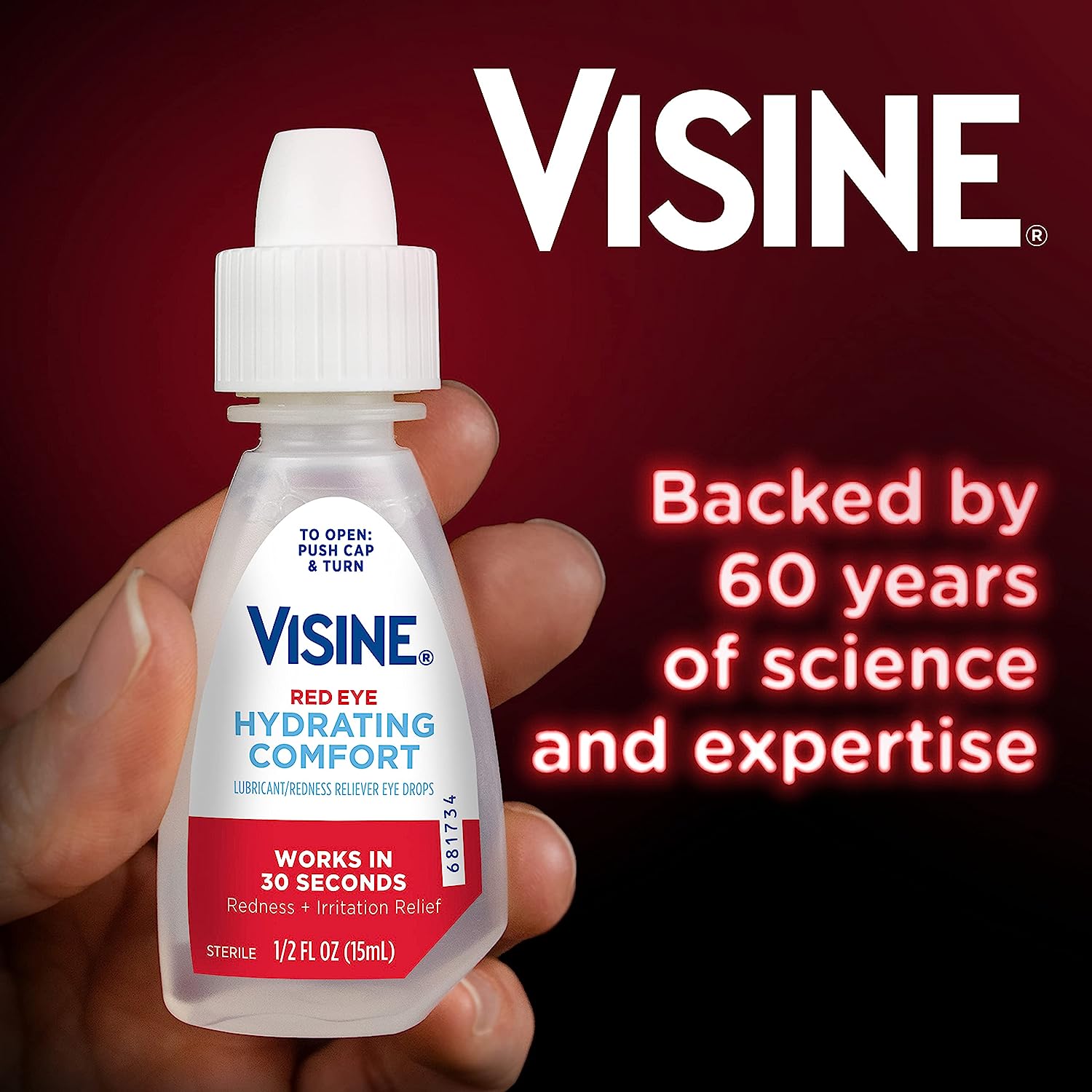 Visine Red Eye Hydrating Comfort Redness Relief and Lubricant Eye Drop