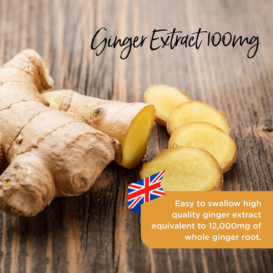 Healthspan Ginger Extract 100mg (4 Months' Supply) | Support Your Dige103 Grams