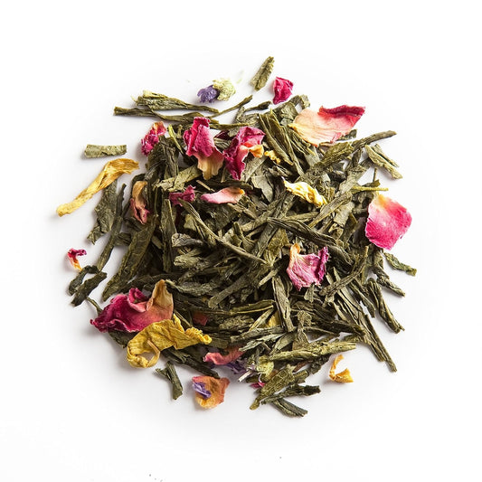 Palais des Thés - Thé Du Hammam - Premium Green Tea with Berries, Green Dates, Rose, and Orange Flower Water - Loose Leaf Metal Gift Tin
