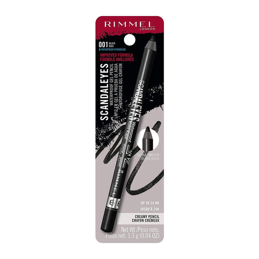 Rimmel Scandaleyes Waterproof Gel Eye Liner Pencil, Black 001