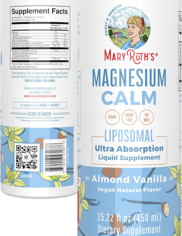 MaryRuth Organics, Calm Magnesium Bisglycinate Liquid Supplement for A