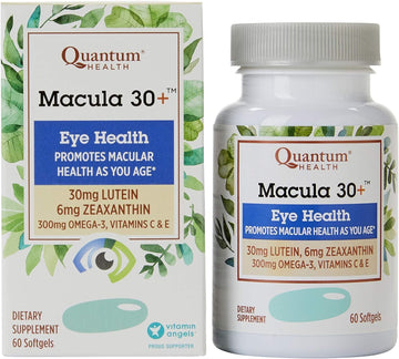 Quantum Health Macula 30+ Eye Care Supplement Promotes Macular & Retin