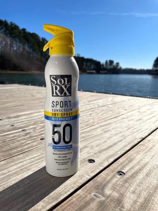 SolRX SPORT SPRAY SPF 50 Sunscreen Spray SPF50, Reef Friendly, Broad Spectrum Sunscreen for Face and Body, Oxybenzone Free