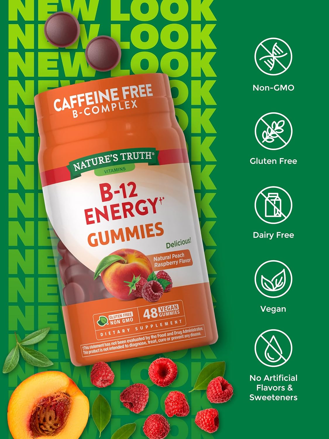 B-Energized Energy Gummies | 48 Count | with B-Vitamins, L-Carnitine &