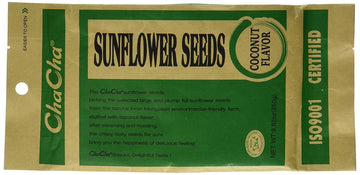 Chacha Sunflower Roasted and Salted Seeds (Coconut Flavor) 250g X 6 Bags