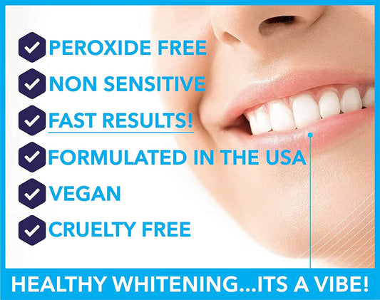 Vibe Teeth Whitening Pens, Healthy, Peroxide Free 4 Pack, Non-Toxic Fast Results, 3 per pen, Vegan, Painless, teeth whitening kit for sensitive teeth, Travel Sized, Easy to Use, Organic Mint avor