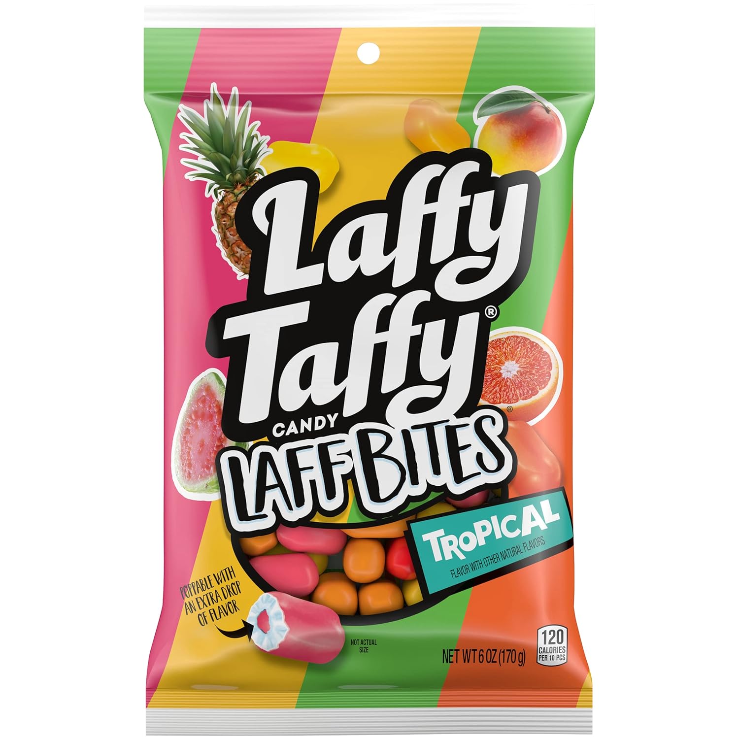 Laffy Taffy Laff Bites, Tropical, 6 Ounce